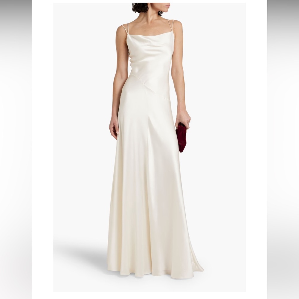 Roksanda draped silk satin bridal gown